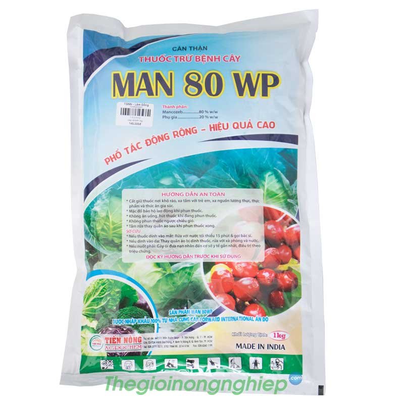 Man 80WP - Thuốc Đặc Trị Nấm Bệnh Cho Cây Trồng - Mancozeb