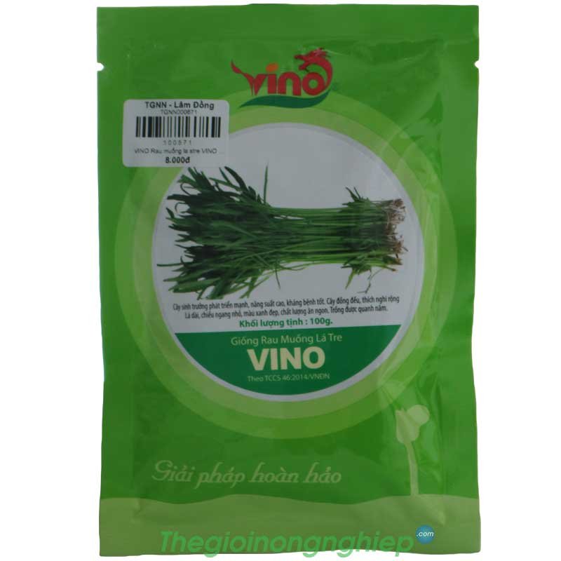 Hạt Giống Rau Muống Lá Tre Vino 100g