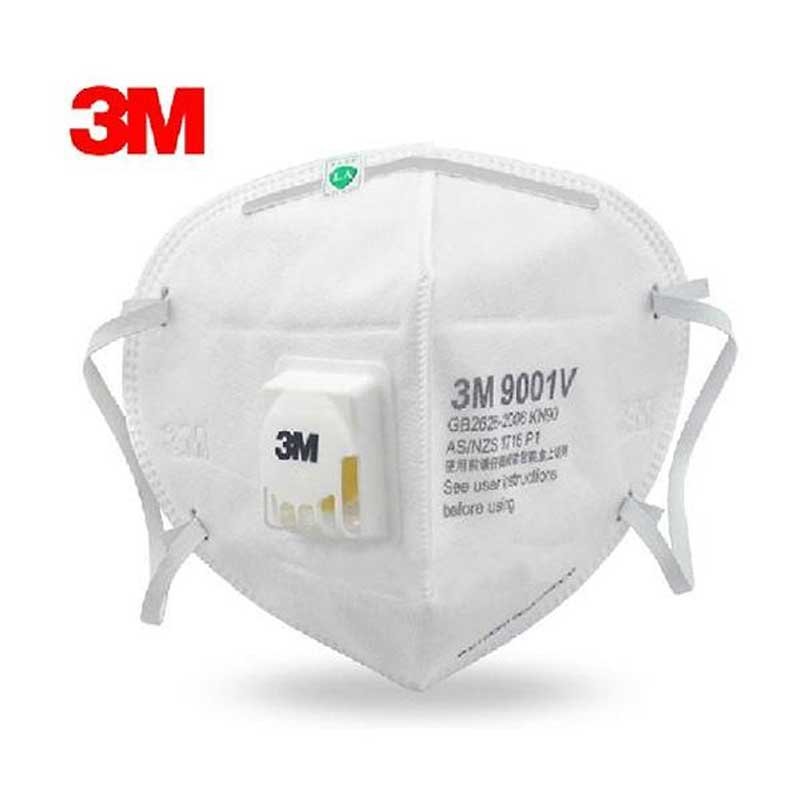 Khẩu trang cao cấp có van thở, kháng khuẩn, chống bụi siêu mịn, chống virus 3M loại có van 9001V  (25 cái)