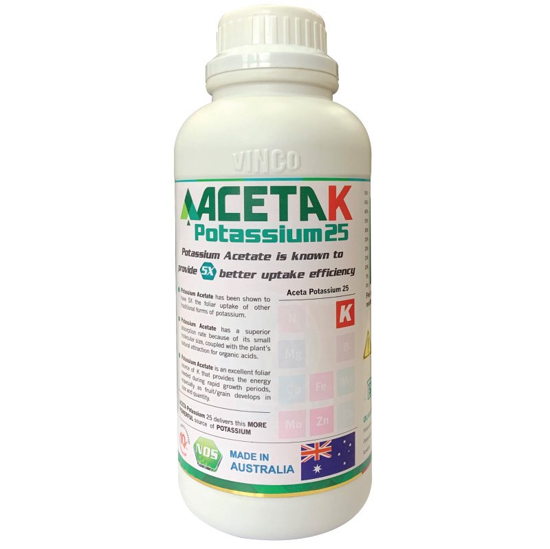 Acetak 25 - Phân bón lá Kali vi lượng cao cấp được nhập khẩu từ Australia, tan hoàn toàn trong nước