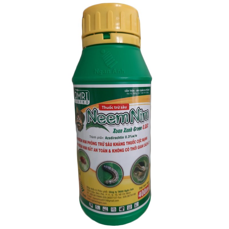 Thuốc Trừ Sâu Sinh Học - NeemNim Xoan Xanh Green 0.3EC - Siêu An Toàn, Không Cần Cách Ly