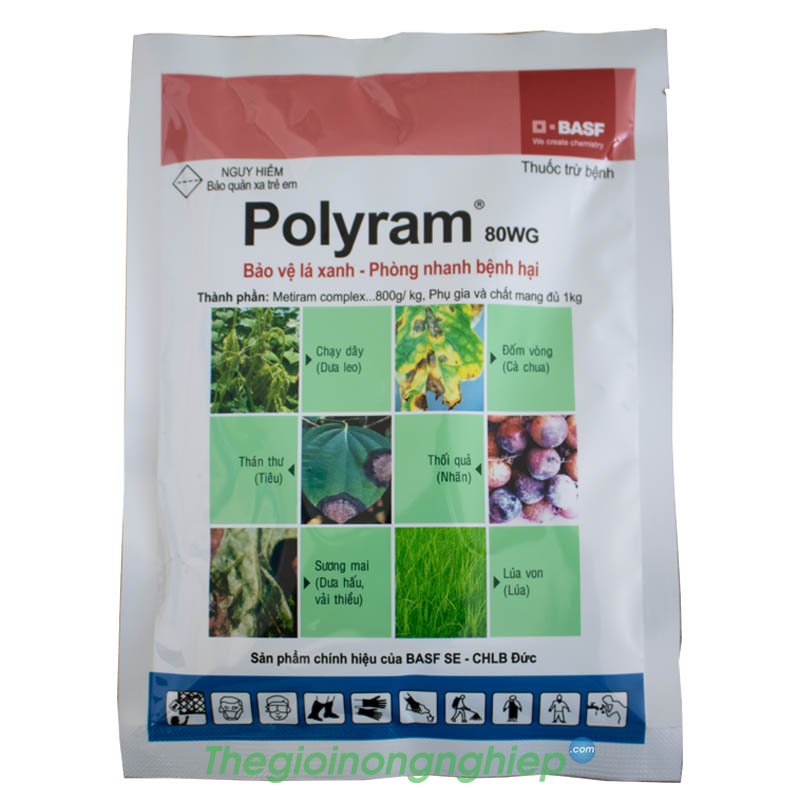 Polyram 80WG - Phòng trừ hữu hiệu cùng lúc nhiều loại nấm bệnh - Metiram complex - BASF SE Đức