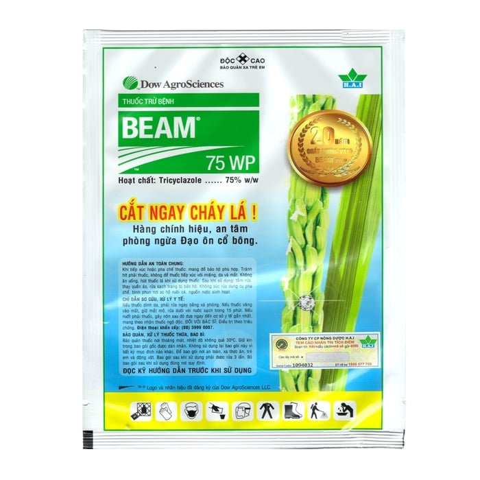 Beam 75 WP - Thuốc đặc trị đạo ôn lá, đạo ôn cổ bông cho cây trồng
