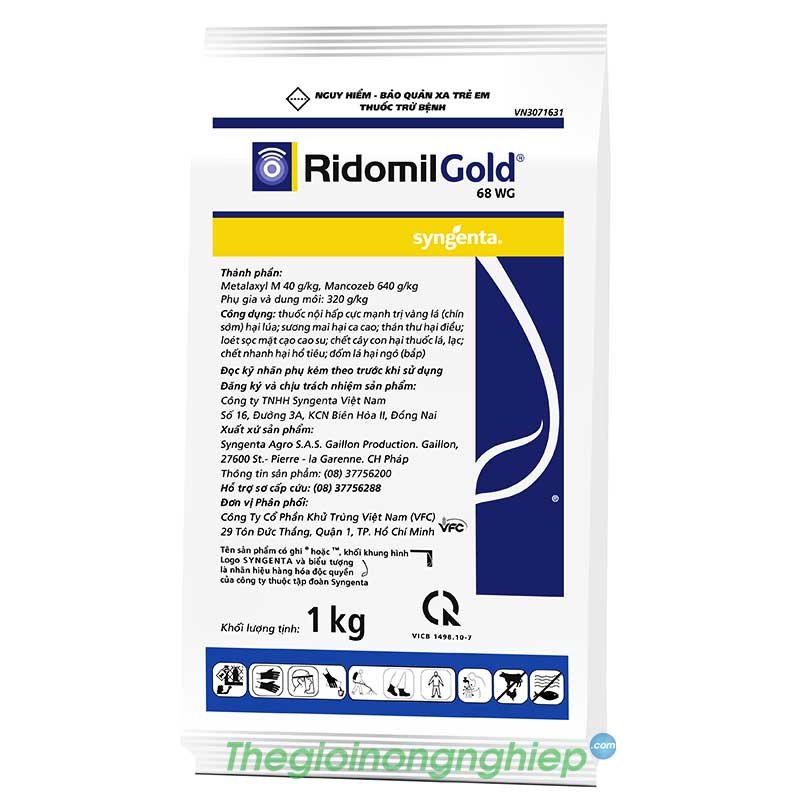 Ridomil Gold  68WG - Thuốc Trừ Bệnh - Metalaxyl M & Mancozeb - Syngenta ( XUẤT XỨ ĐỨC)