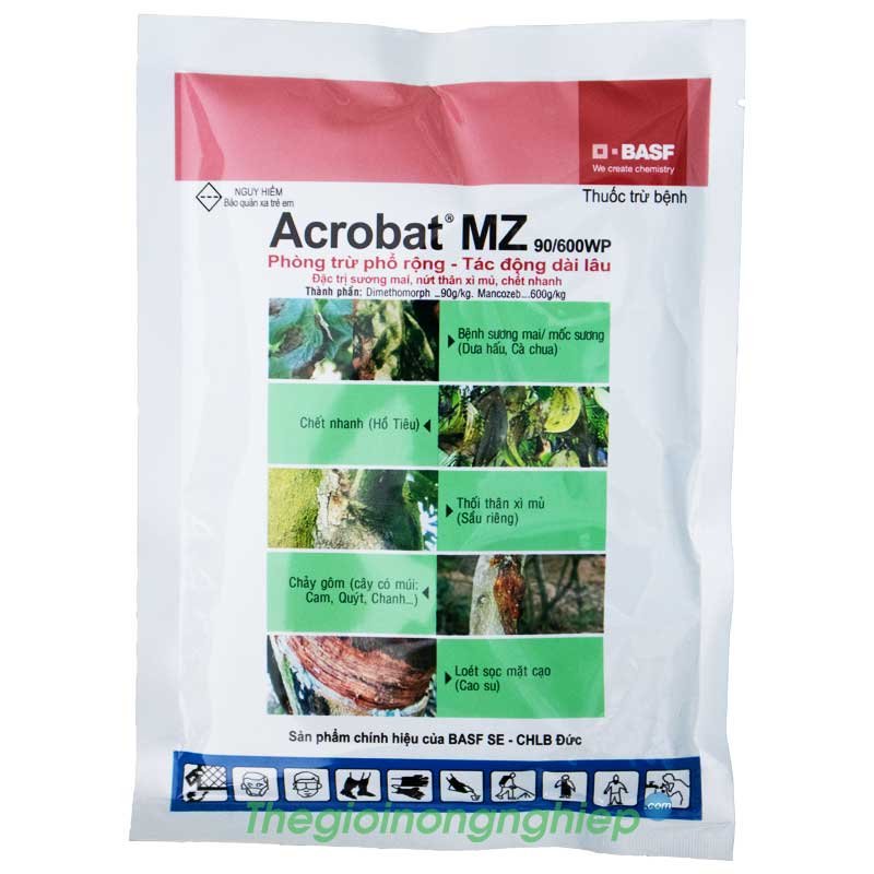 ACROBAT MZ 90/600WP - Thuốc Trừ Nấm Bệnh Hỗn Hợp Cho Cây Trồng - Dimethomorph + Mancozeb