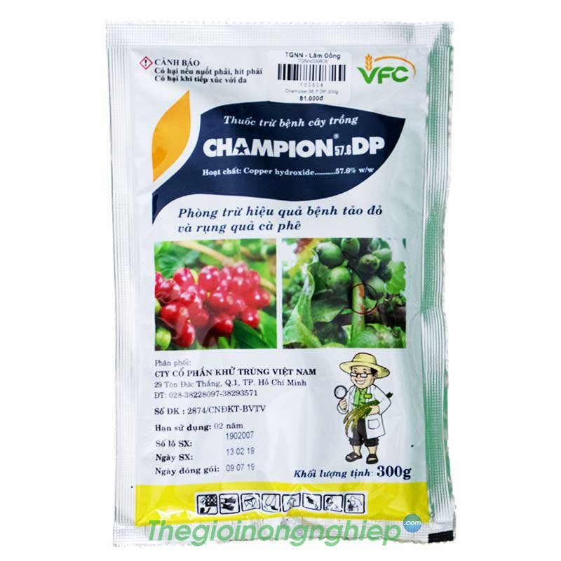 CHAMPION 57.6 DP/ 56.7 DP - Thuốc Trừ Bệnh Gốc Đồng - Copper hydroxide
