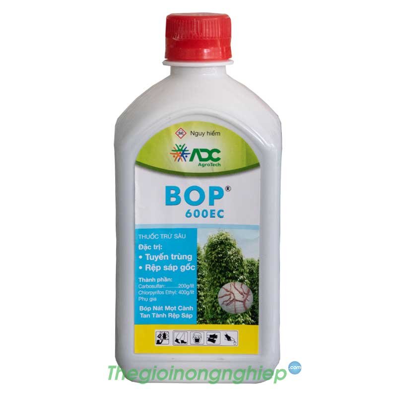 Bop 600EC 500ml - Thuốc Đặc Trị Rệp Sáp, Mọt Đục Cành, Sâu Đục Thân Trên Cây Trồng - Carbosulfan & Chlorpyrifos Ethyl