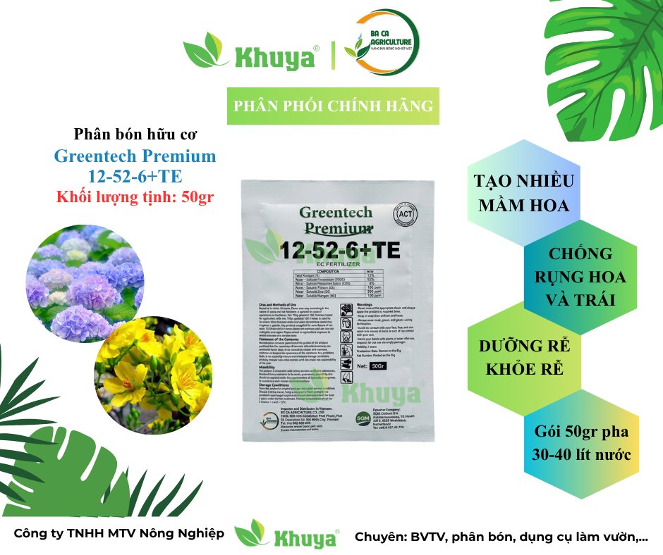 Baca Premium 12-52-6+TE 50gr