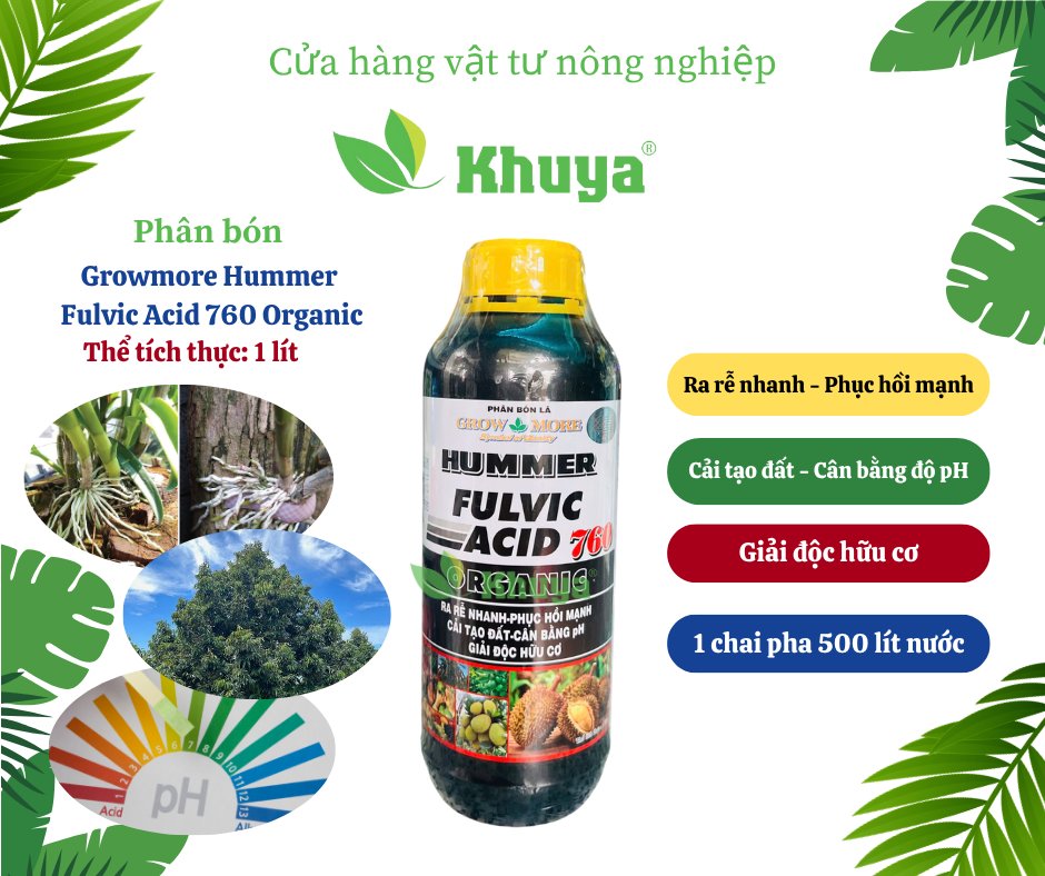 Growmore Fulvic Acid 760 Lít