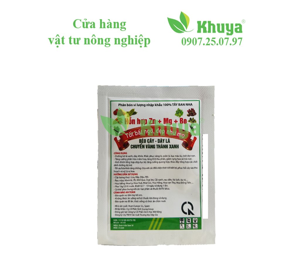Hỗn hợp Zn+Mg+Bo 10g