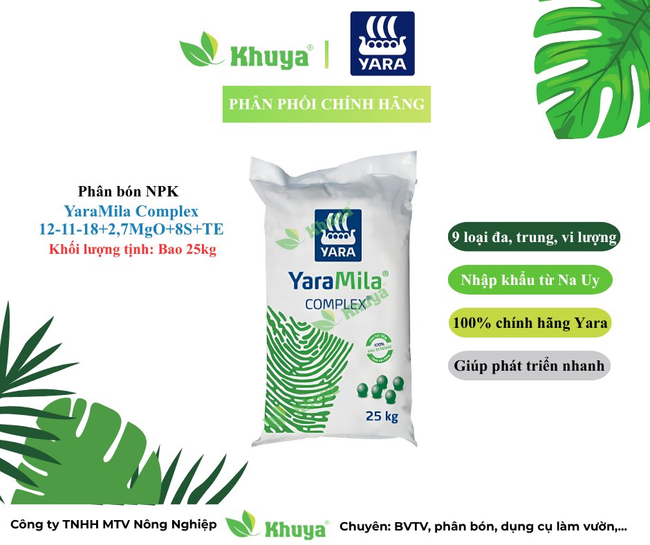 NPK 12-11-18 Vi Lượng Yara 25kg