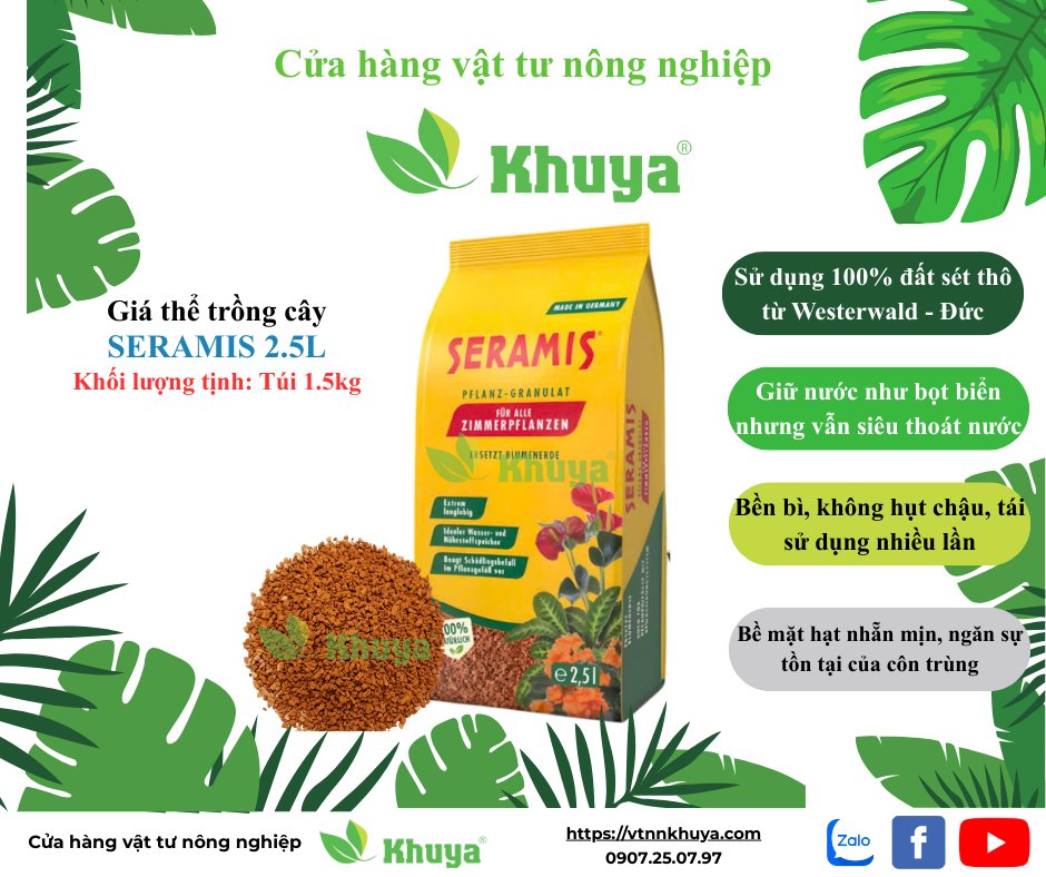 Giá thể Seramis Sfarm 2,5L Đức
