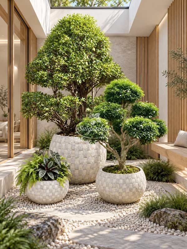 Bộ Cây Si Big Size Decor Giếng Trời