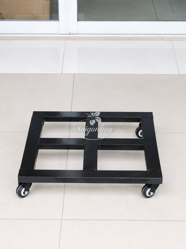 Chân Đế Sắt Bánh Xe Vuông 40cm