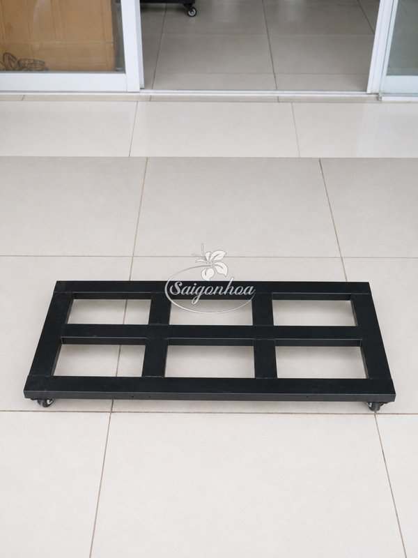 Chân Đế Sắt Bánh Xe Chữ Nhật 80x40cm