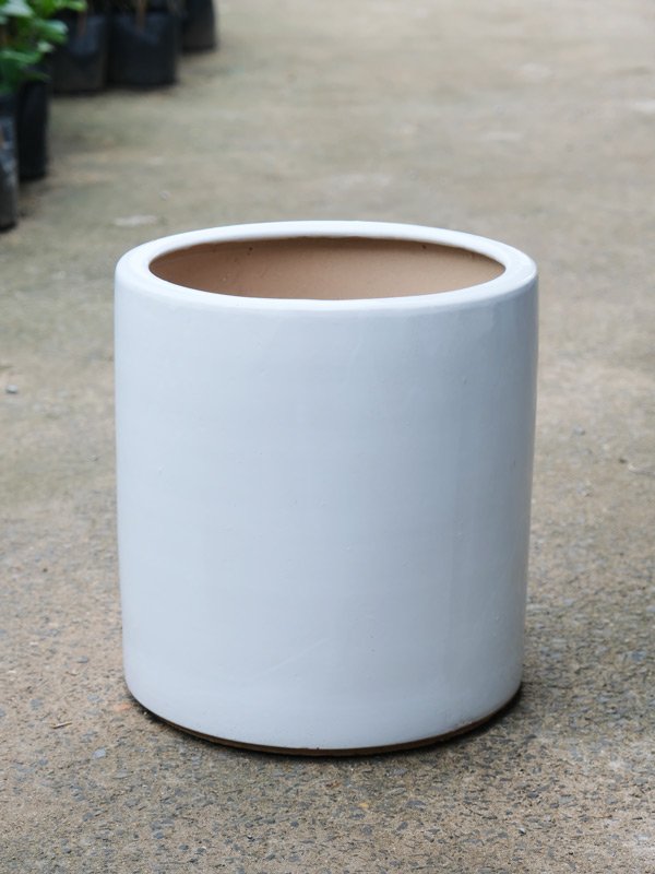 Chậu Sứ Trụ Tròn Trắng M31xC32cm Lòng 2