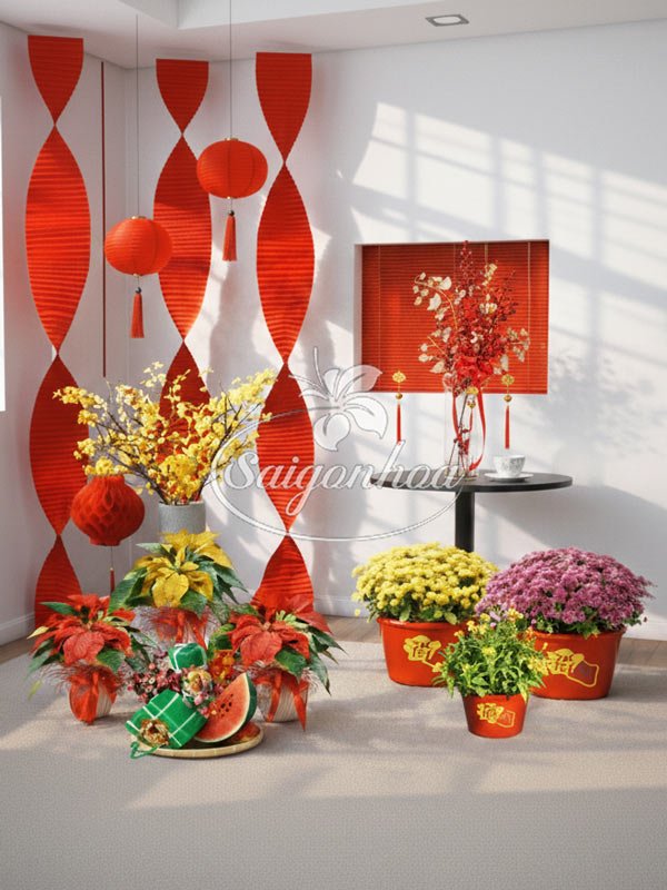 Combo Hoa Tết Góc Xuân Sum Vầy