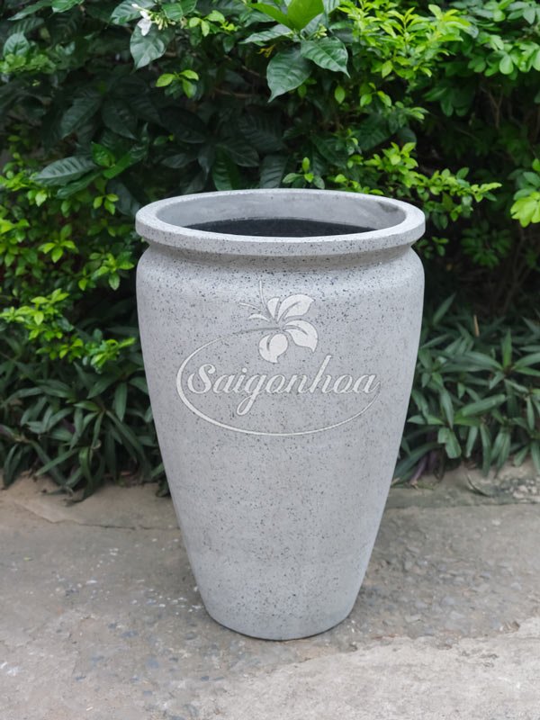 Chậu Đá Mài Chum Xám 45