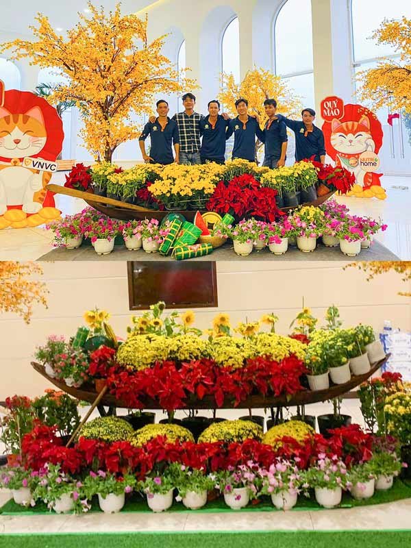 Tiểu Cảnh Tết Thuyền Hoa