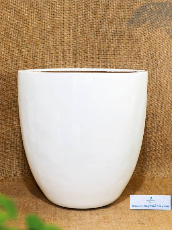 Chậu Composite Tròn Trắng 50