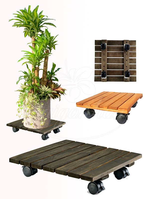 Đế Gỗ Đặt Chậu Cây Vuông