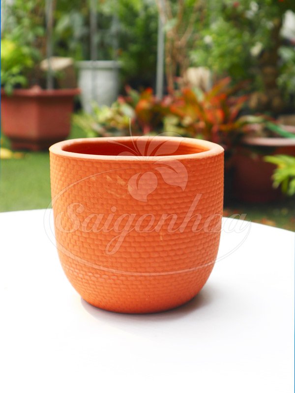 Chậu Đất Nung Chum Vân Gạch L3