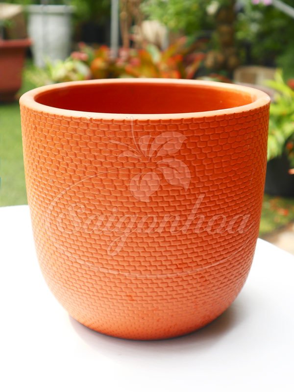 Chậu Đất Nung Chum Vân Gạch L1