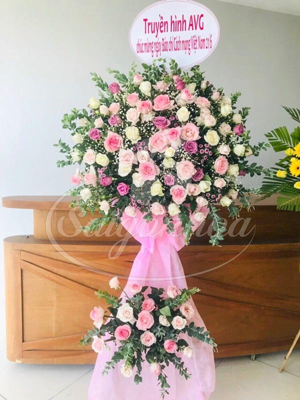 Kệ Hoa Khai Trương Hồng Phát