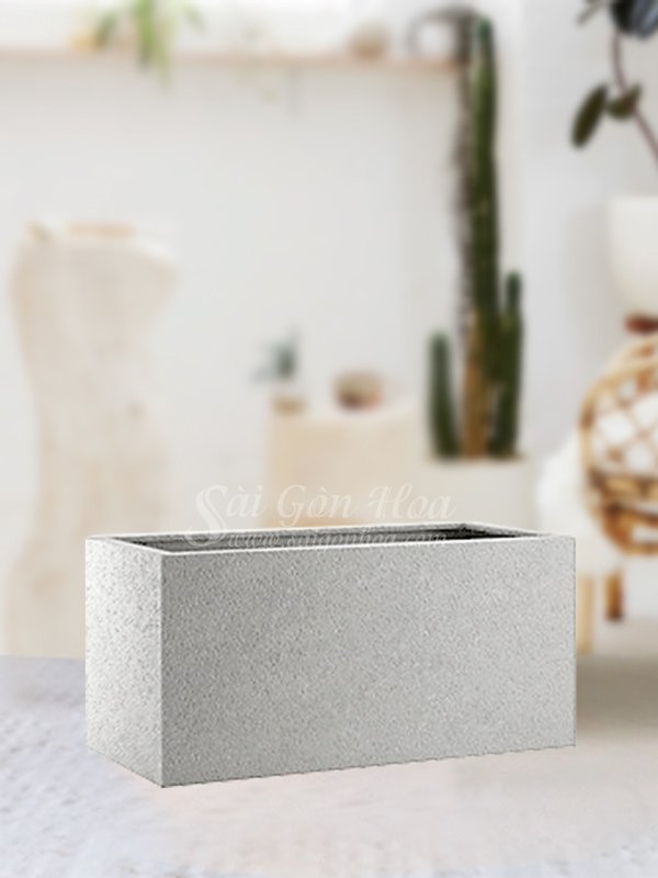 Chậu Đá Mài Chữ Nhật Xám 60×30