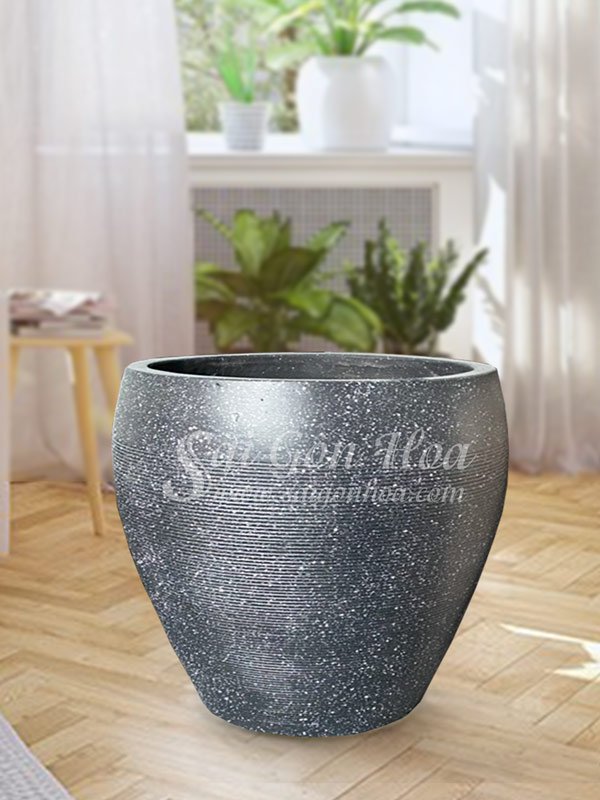 Chậu Đá Mài Lu Sọc Đen 42