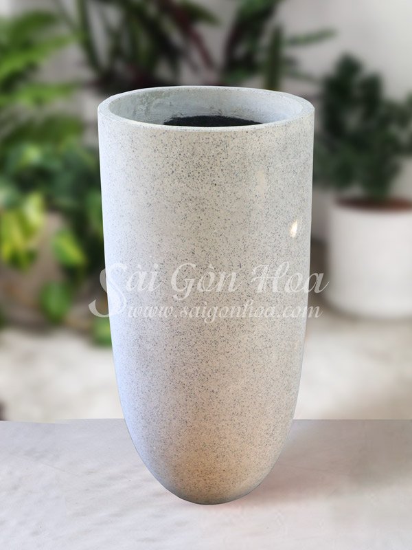 Chậu Đá Mài Ống Xám 38