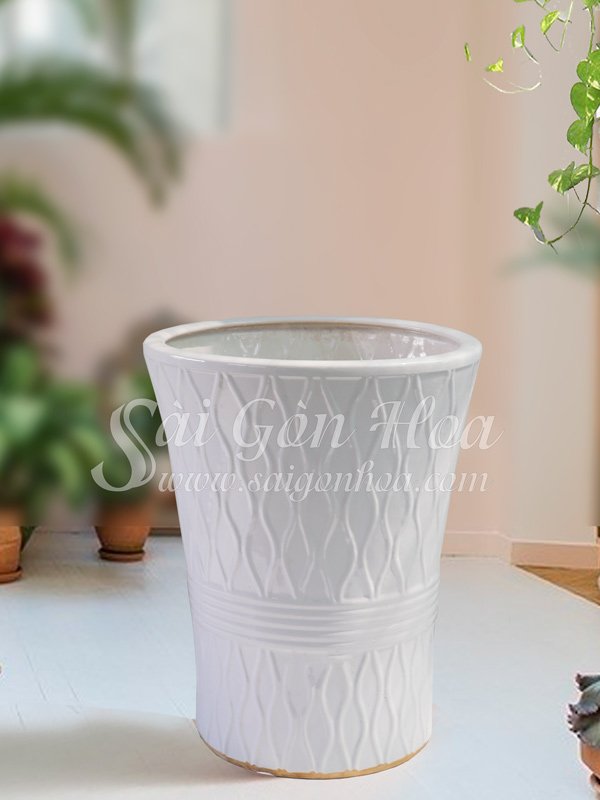 Chậu Sứ Lưới Viền Ngang L3