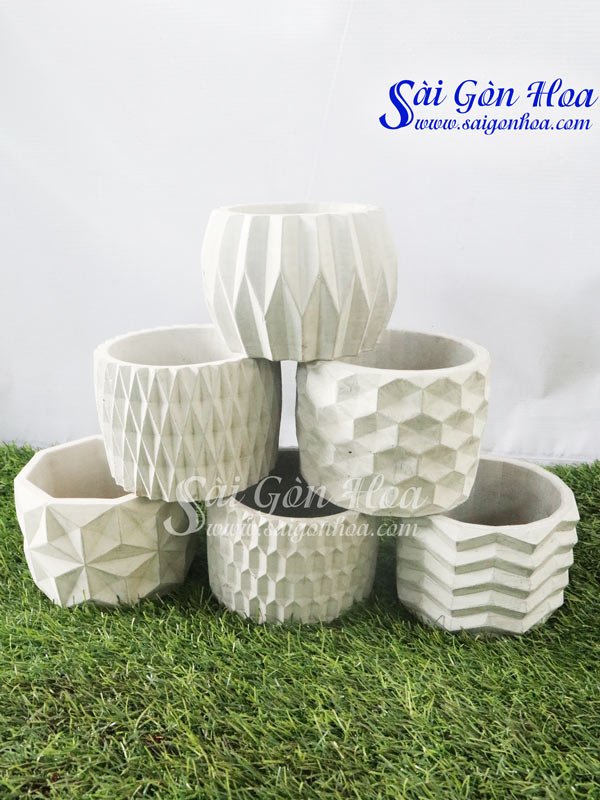 Chậu Mini Họa Tiết Nổi
