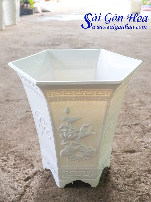 Chậu Nhựa Lục Giác Phúc Lộc Thọ