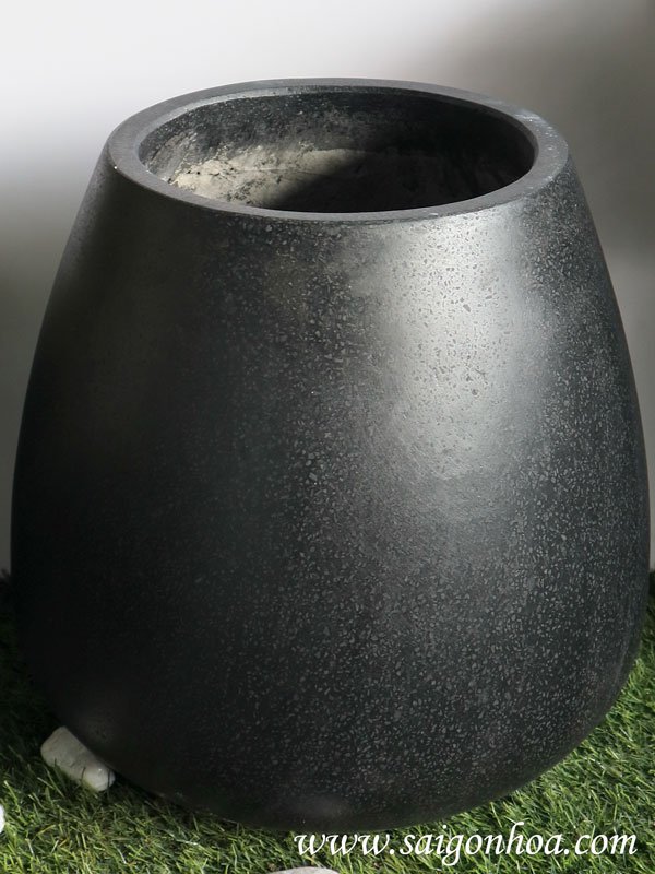 Chậu Đá Mài Giọt Nước Đen 26×40