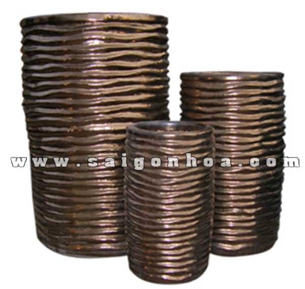 Chậu Gốm Sứ Mạ Kim Mỹ Nghệ