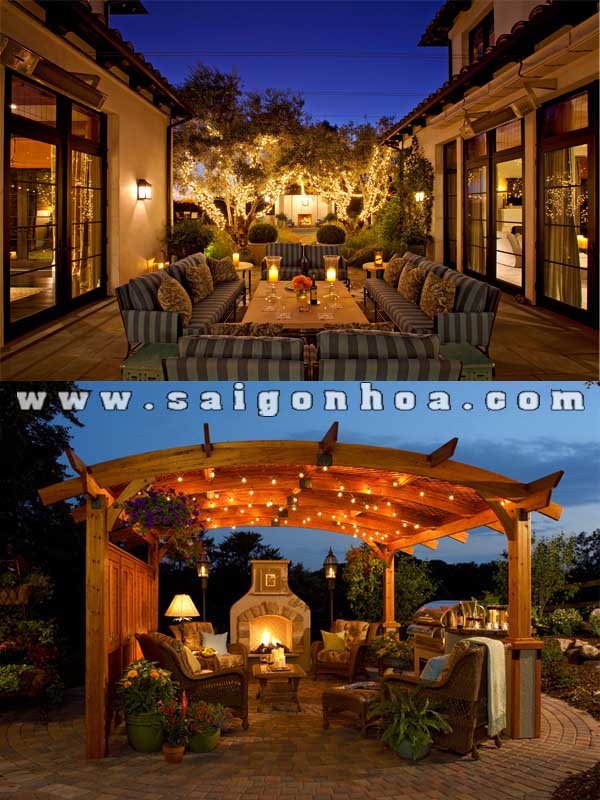Patio Với Đèn Chiếu Sáng