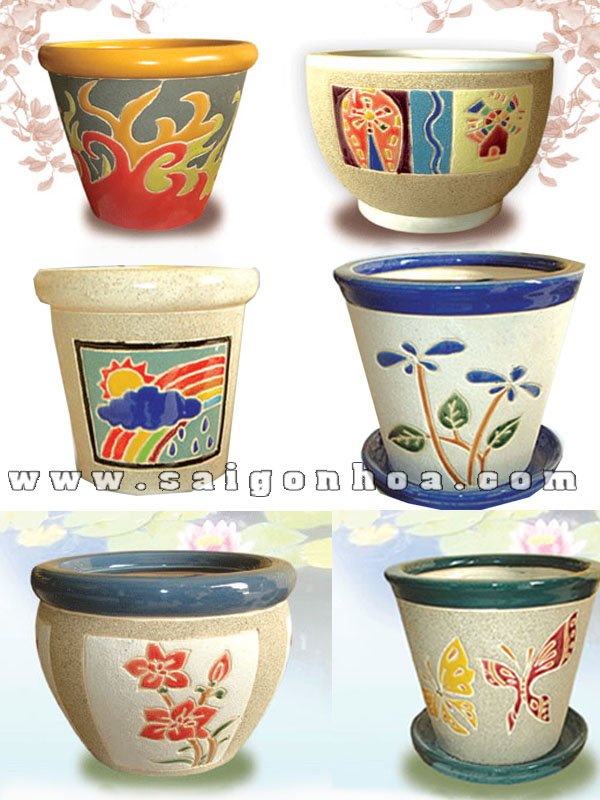 Chậu Gốm Sứ Men Cát