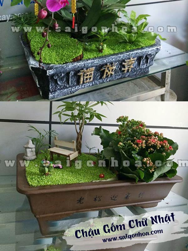 Chậu Gốm Chữ Nhật