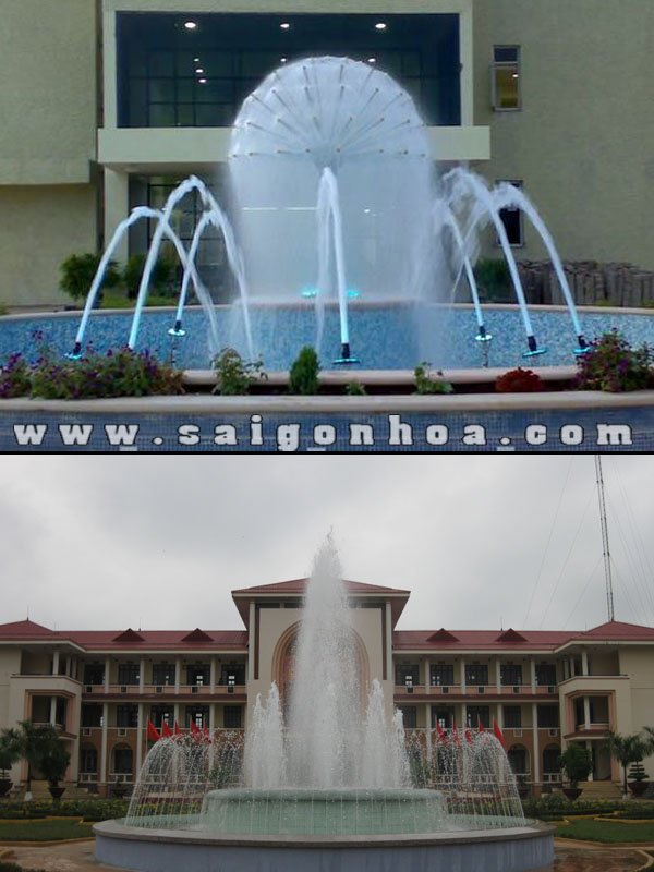 Đài Phun Nước Trang Trí Mặt Tiền Toà Nhà