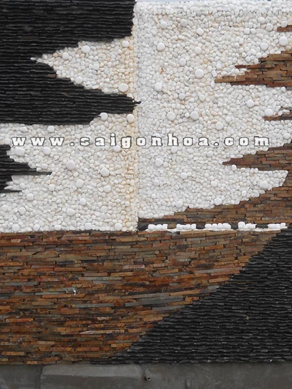 Tranh Tường Với Sỏi Màu