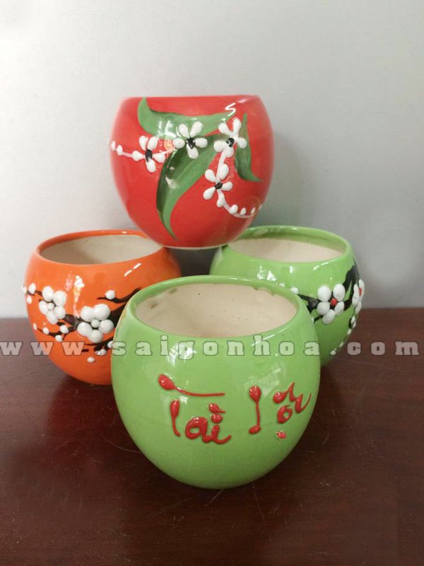 Chậu Sứ Tròn Trồng Cây Cảnh