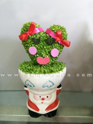 Cây May Mắn Ông Già Noel Trái Tim