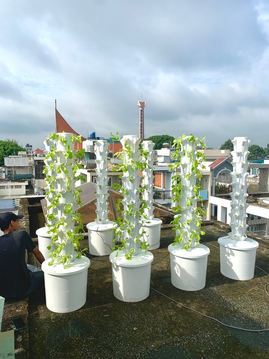 Bộ Trụ Trồng Rau Thủy Canh Bát Giác