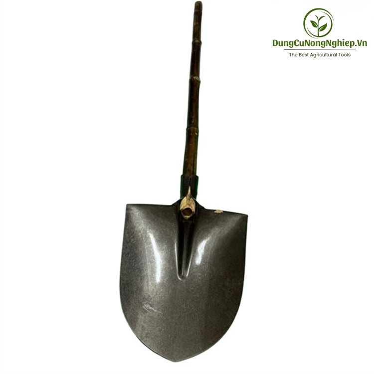 Xẻng lớn xây dựng, làm vườn cán tre 140cm