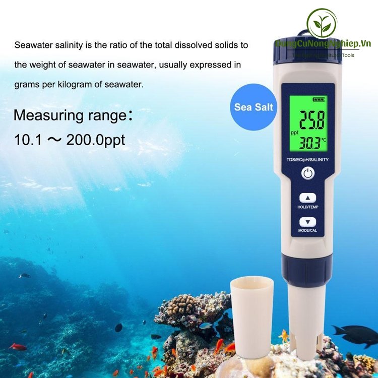Bút đo 5 chức năng ( pH / Mặn / EC / TDS / Nhiệt độ )