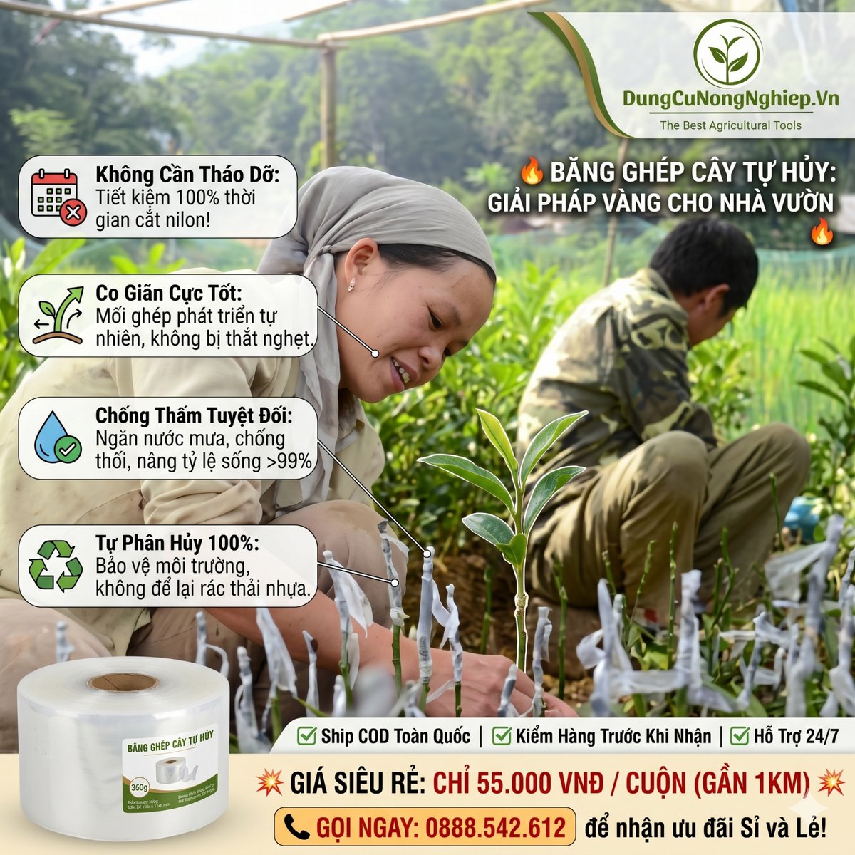 Băng ghép cây tự hủy