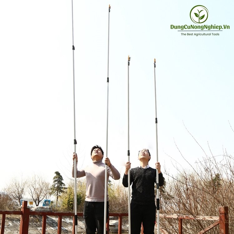 Kéo cắt cành trên cao hái quả 5m HM752 ( kẹp thép )