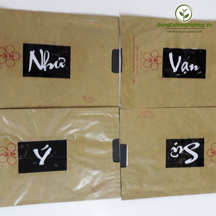 Túi bao giấy in chữ lên đu đủ