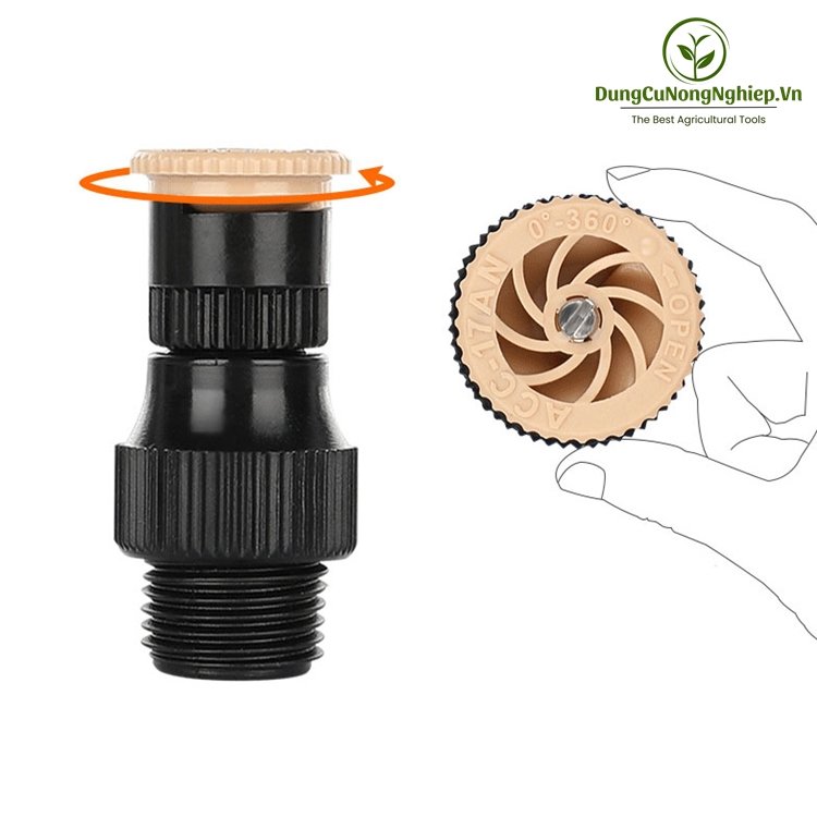 Béc phun nước 360 độ màu vàng có đầu ghim